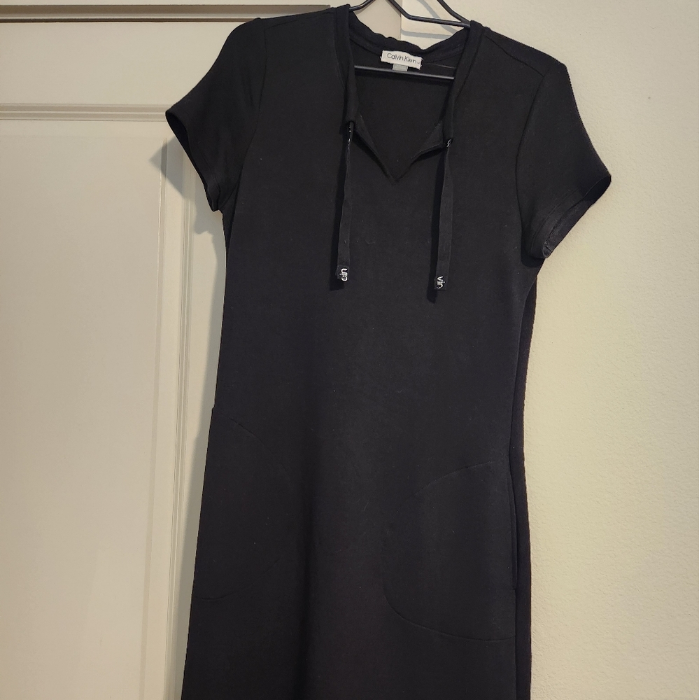 Calvin Klein black athletic dress with pockets